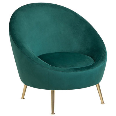 Armchair Velvet Dark Green LANGA