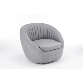 Armchair - Velvet - L77 x W77 x H77 cm - Grey