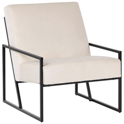 Armchair Velvet Light Beige DELARY