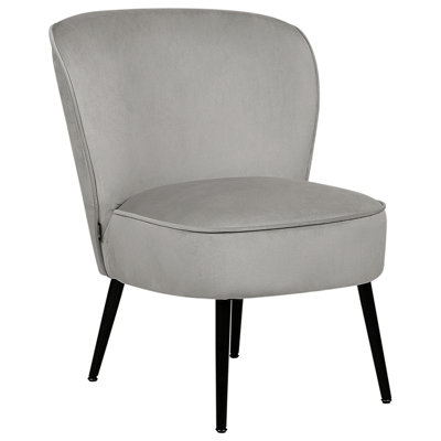 Armchair Velvet Light Grey VOSS