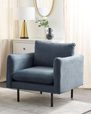 Armchair VINTERBRO Chenille Blue