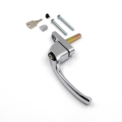 Armis Cranked Window Handle - Left, Chrome, 40mm