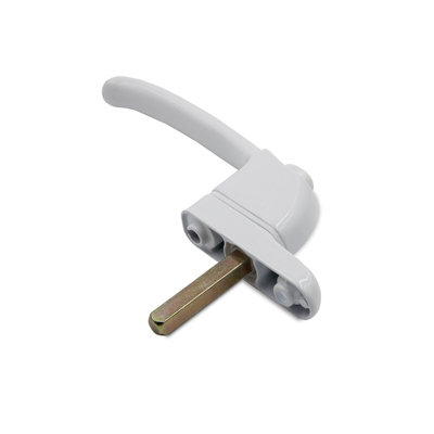 Armis Cranked Window Handle - Left, White, 30mm