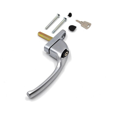Armis Cranked Window Handle - Right, Satin Chrome, 40mm