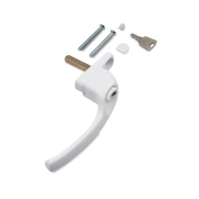 Armis Cranked Window Handle - Right, White, 30mm