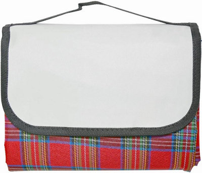 Armo Extra Large Red Tartan Picnic Blanket Beach Food Mat