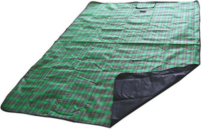 Armo Extra Large Tartan Picnic Blanket Green