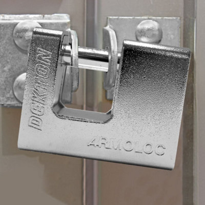 Armoured Steel Shackle Padlock From Dekton 3 Keys High Security 80mm Lock