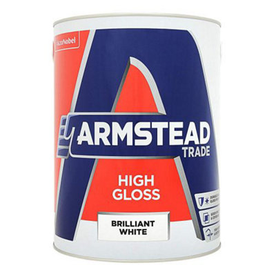 Armstead Trade High Gloss Paint Brilliant White 5L