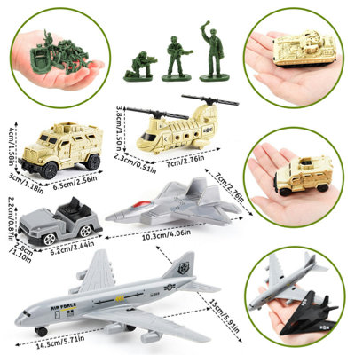 Army Men Playset Military Base Set with Military Vehicle Gear ...