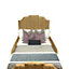 Arnold Kids Bed Plush Velvet with Safety Siderails- Beige