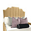 Arnold Kids Bed Plush Velvet with Safety Siderails- Beige