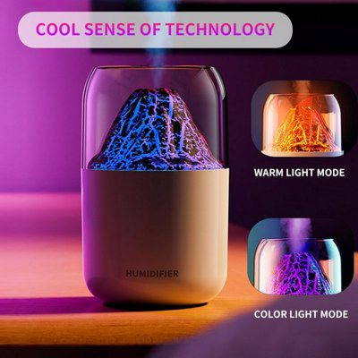 Aromatherapy Diffuser Modes Desk Flame Effect Rgb Lighting Ultrasonic ...
