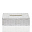 ARPAN Eco-Friendly White Paper Rope Rectangular Tissue Holder Box - for Hotel & Guest Houses, Office Home, Bathroom