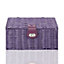 ARPAN Hamper Storage Basket Box with Lid Resin Purple Small