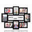 Arpan Multi Aperture Personalised Alphabet or Number Photo Picture Frame Holds 8 X 6x4" Photos (Black)