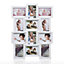 Arpan Multi Aperture Picture Wooden Photo Frame Holds 12 x 6 x4 Photos, Collage Picture Wall-Mounted Frame (White)