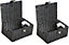 Arpan pack of 2 Resin Woven Storage Hamper Basket Box with Lid & Lock (Black - Small)
