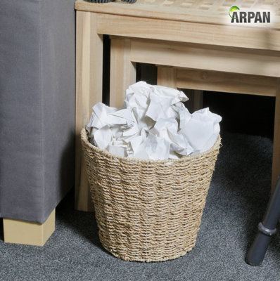 Arpan Round Waste Bin Seagrass
