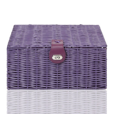 Storage Bin With Lid And Insert Handle For Easy Carrying
