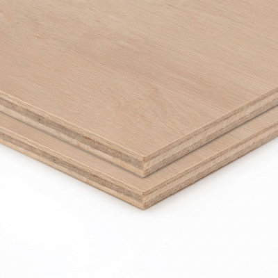 Arranwood Hardwood Faced Plywood EN636-2 - 4mm - 610mm x 305mm (2ft x 1ft) - Pack of 2