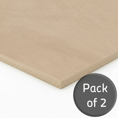 Arranwood Hardwood Plywood - 18mm - 1220mm x 305mm (4ft x 1ft) - Pack of 2