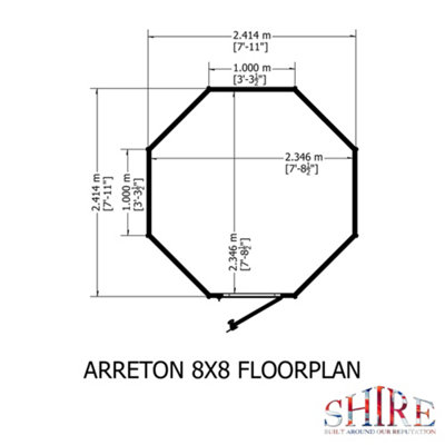 Arreton 8x8 Shiplap Rooms for the Garden