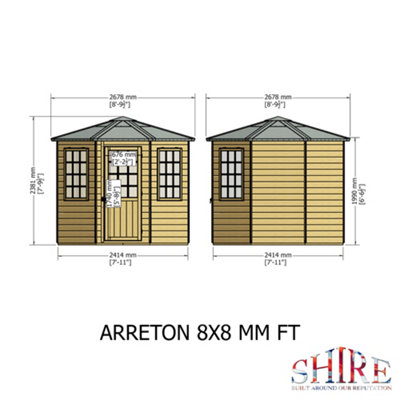 Arreton 8x8 Shiplap Rooms for the Garden