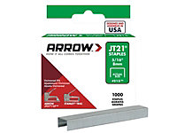 Arrow A215 JT21 T27 Staples 8mm ( 5/16in) (Box 1000) ARRJT21516S
