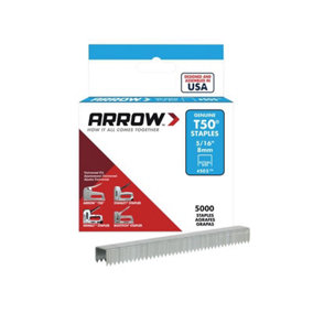 Arrow A505IP T50 Staples 8mm (5/16in) (Bulk Pack 5000) ARRT50516IP