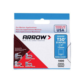 Arrow A505M1 T50M 505m Monel Staples 8mm ( 5/16in) (Box 1000) ARRT50516MS