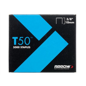 Arrow A506 T50 Staples 10mm (3/8in) (Pack 5000, 4 x 1250) ARRT5038