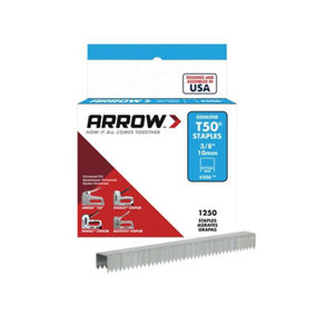 Arrow A50624 T50 Staples 10mm (3/8in) (Box 1250) ARRT5038S