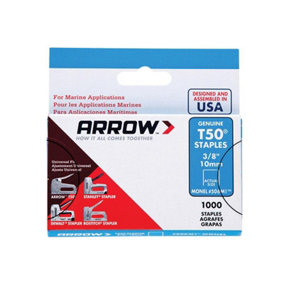 Arrow A506M1 T50M 506m Monel Staples 10mm (3/8in) (Box 1000) ARRT5038MS