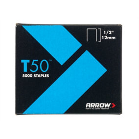 Arrow A508 T50 Staples 12mm (1/2in) (Pack 5000, 4 x 1250) ARRT5012