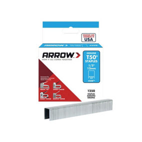 Arrow A50824 T50 Staples 12mm (1/2in) (Box 1250) ARRT5012S