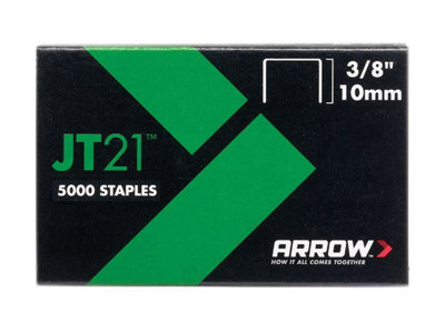 Arrow - JT21 T27 Staples 10mm (3/8in) Box 5000