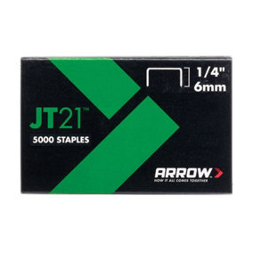 Arrow - JT21 T27 Staples 6mm (1/4in) Box 5000