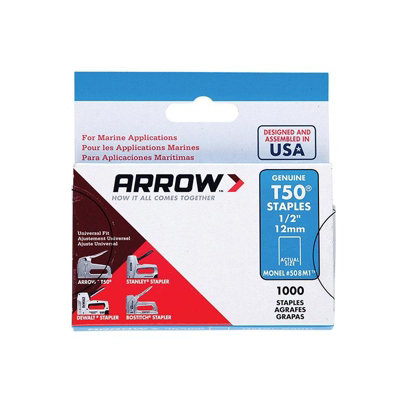 Arrow T50 Monel Staples Multi Colour (12mm - 1/2 inch)