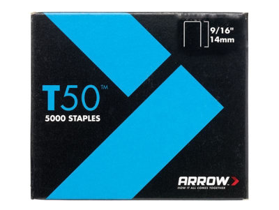 Arrow - T50 Staples 14mm (9/16in) Pack 5000 (4 x 1250)