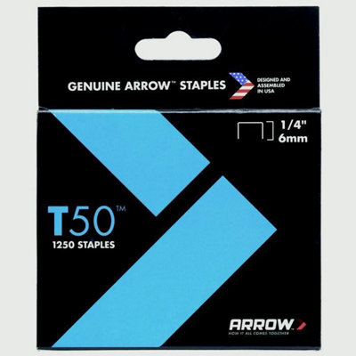 Arrow T50 Staples (Pack of 1250) Silver (6mm)