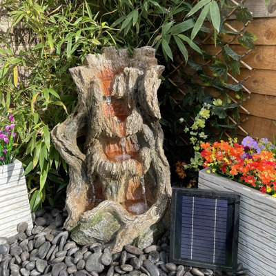 Arroyo Wood Effect Water Feature - Resin - L36 x W40 x H63 cm | DIY at B&Q