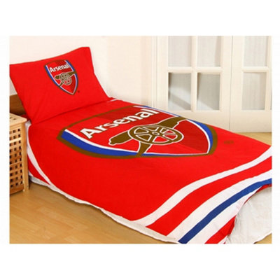 Arsenal FC Pulse Reversible Duvet And Pillow Case Set Red (One Size)