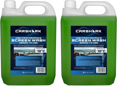 ARSHARK High Performance Screenwash 2 x 5 Litre, Effective down to -10