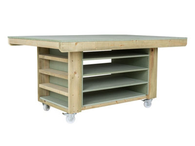 Art craft deals table with storage