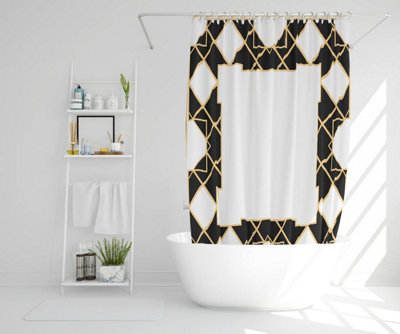 Art Dco Diamond Border (Shower Curtain) / Default Title Price Comparisons | Compare The Build