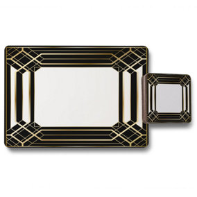 Art Deco Black Frame (Placemat & Coaster Set) / Default Title