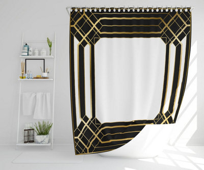 Art Deco Black Frame (Shower Curtain) / Default Title Price Comparisons | Compare The Build