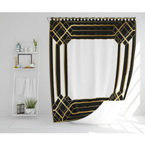 Art Deco Black Frame (Shower Curtain) / Default Title