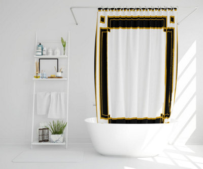 Art Deco Black & Gold (Shower Curtain) / Default Title Price Comparisons | Compare The Build